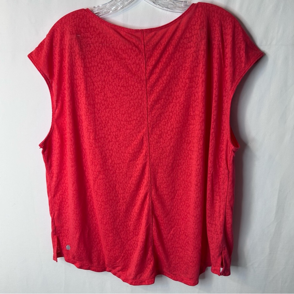 Zella Pursuit Cap-sleeve Top Women’s. Stretch Athletic T-Shirt orange Size L - Picture 8 of 13